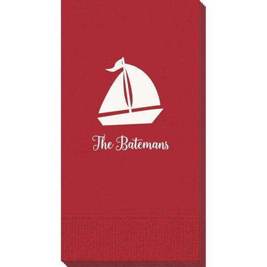 Sailboat Silhouette Guest Towels